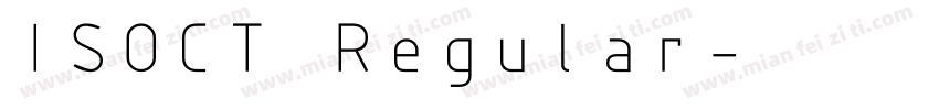 ISOCT Regular字体转换